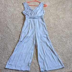 Woman's grey/blue jumpsuit
